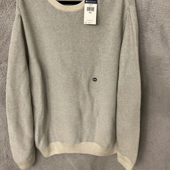 Men’s Chaps Crewneck Sweater Beige /Tan / some gray Big and Tall - Picture 2 of 6